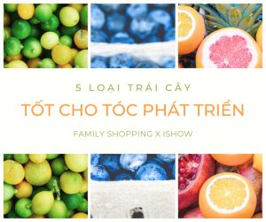 5 LOẠI TRÁI CÂY TỐT CHO TÓC